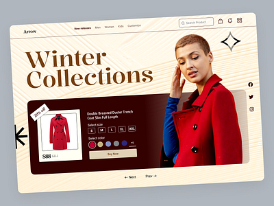 Arrow: Premium Clothing E-Commerce Experience brandidentity ecommercedesign fashionwebsite highendfashion luxurydesign minimaldesign modernui premiumfashion shoppingexperience uiinteraction userexperience uxuidesign webdesign