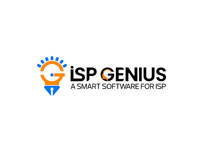 ISP Genius Logo Design abstract logo app icon branding creative logo isp logo logo logo design minimalist logo modern modern logo modern software logo tech logo web3 logo website logo