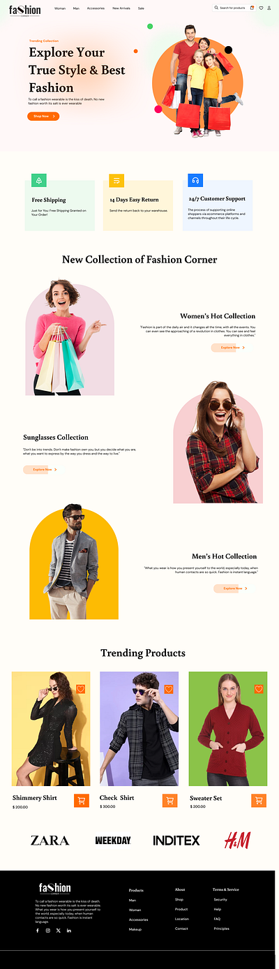 Fashion Corner - Website design fashion corner fashion design figma illustrator website design