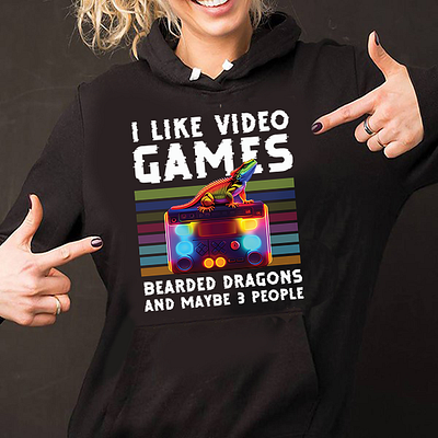 Bearded Dragon and Gaming Lover Hoodie Design bearded dragon gamer design graphic design hoodie design