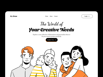 ILL-Draw: A Curated Collection of Unique Illustrations artcollection artshowcase artworkcollection digitalart digitalillustration illustrationdesign illustrationgallery illustrationwebsite illustratorcommunity modernui userexperience uxuidesign website