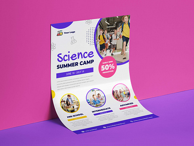 Science education flyer design brochure brochure design e learning e learning flyer education flyer flyer design x flyer x kids kids school online class online education online school print design school school flyer science summer kamp