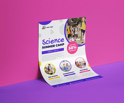 Science education flyer design brochure brochure design e learning e learning flyer education flyer flyer design x flyer x kids kids school online class online education online school print design school school flyer science summer kamp