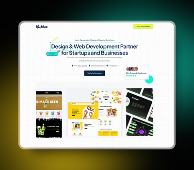 Webisso - Agency Web Design hero landing page ui ux web design wordpress