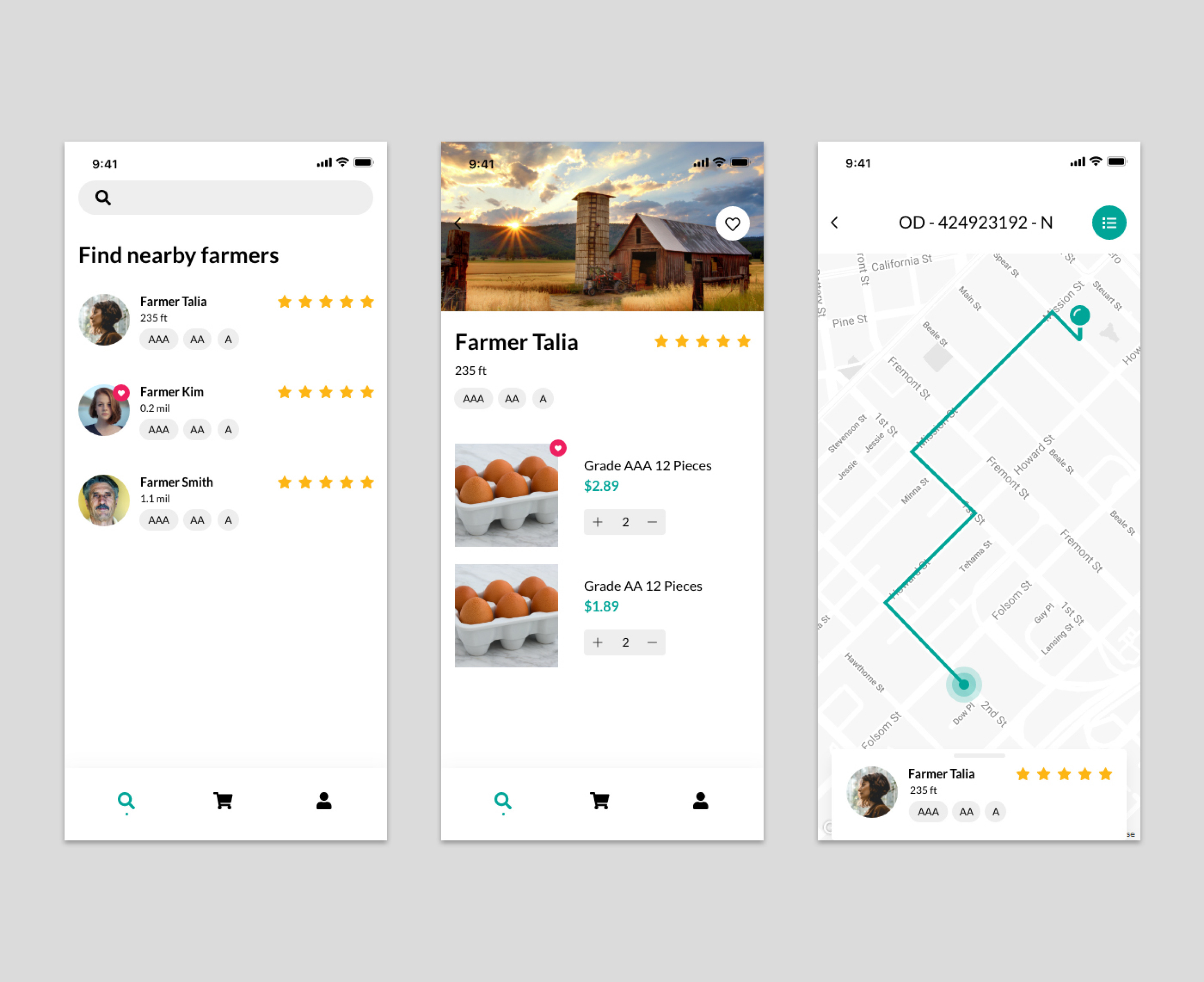 Egghub - Online Egg Marketplace app design ui ux