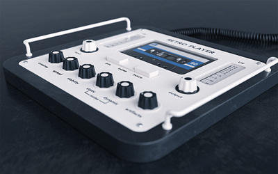 Retro - Additional renders 3d 3d modeling 3dsmax blender c4d cassette music player render retro tape ui ux vintage vray webshocker