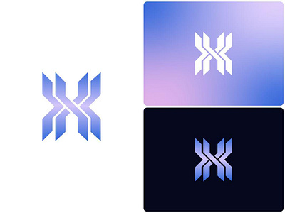 Letter X logo mark blockchain brand branding coin crypto logo gradient logo letter logo letter x letter x logo minimal logo modern logo monogram logo simple logo tech tech industry tech logo web3 xx logo xx monogram xxx monogram