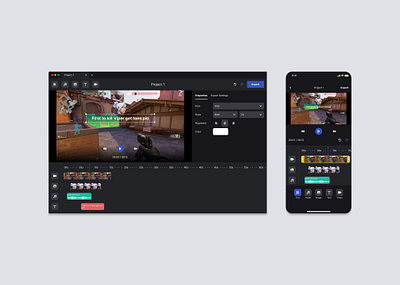 Video Editor App app design ui ux valorant