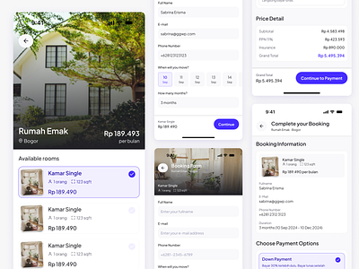 Exploration - Boarding House Rent Mobile App UI Design challenge mobile app design ui design