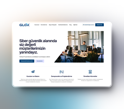 Glox - Cyber Security Company Web Design hero landing page ui ux web design wordpress