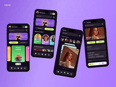 Redesign fancall app app design app screens astrology app clean ui cleanui colourfull creative design creative ui design design inspiration influencer connect mobile mobile app mobile app ui mobileappui mordenui socialmedia socialmedia mobile app ui uiux designer visual design