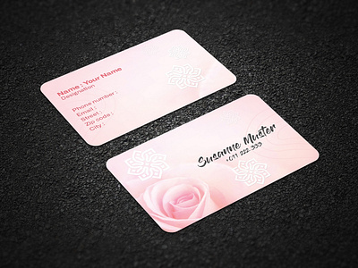 Business Card branding business card floral card design graphic design identity card name card