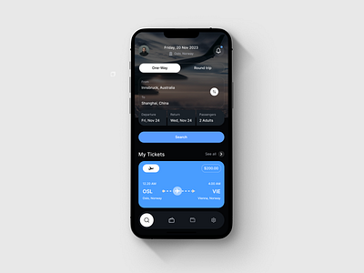 Flight Booking - Mobile App design flight ticket ticket booking ui ux visual design