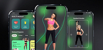 Your fitness journey starts here! graphic design ui