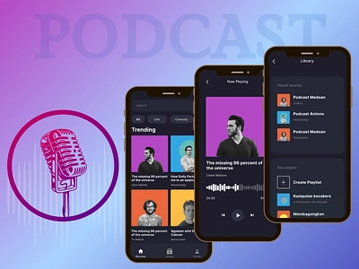 Podcast Mobile App applepodcast audio podcast comedy events app itunes music music player newepisode podcast app podcast art podcast graphics podcast landing page podcast mobile app podcast mobile application ui podcast ui podcast website podcasting spotify standup comedy podcast