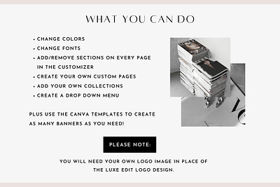 Shopify Theme The Luxe Edit black and white website blog pixie ecommerce templates ecommerce website luxurious website luxury website minimal website design online store shopify banners shopify design shopify template shopify theme shopify themes for sale shopify website small business template small business website website design website template