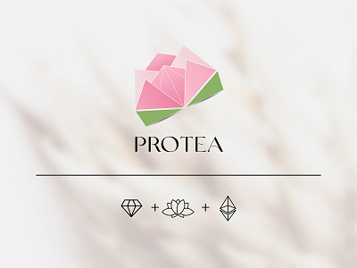 Logo Design for Protea crypto currency crypto logo cryptocurrency cryptocurrency logo diamond geometric design geometric logo graphic design icon design iconic logo jewelry icon logo design modern