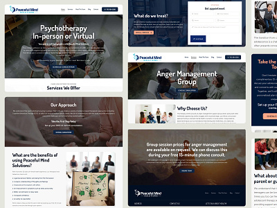 Mental Health Wellness Website branding healthylifestyle homepage design landing page medical care mindfulness psychology psychotherapy website ui website welleness