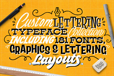 Custom LETTERING Collection branding brush font cartoon font font bundle font collection hand lettered font hand lettering hand lettering svg handwriting font lettering lettering composition lettering fonts lettering grid script font svg files for cricut type collection type layout typography poster