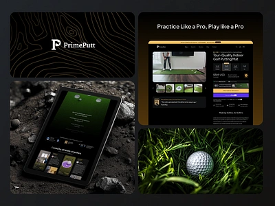 Golf Putting Matt | Bento Grid | PGA tour design e commerce golf golf brand golf club landing pga sport sport website tournament ui ux webflow