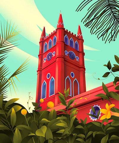 St. Andrew’s Church art bangaloreisred church design illustration sajid