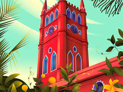 St. Andrew’s Church art bangaloreisred church design illustration sajid