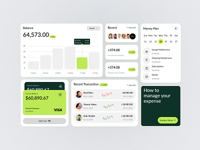 Dashboard UI components for the banking platform bangking banking dashboard design componnet dashboard design design design uiux figma design finance finance dashboard design oripio tech design ui website design