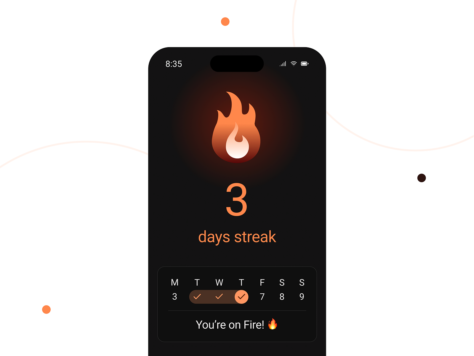 Daily Streak - Ui design by Bardia Adibi on Dribbble