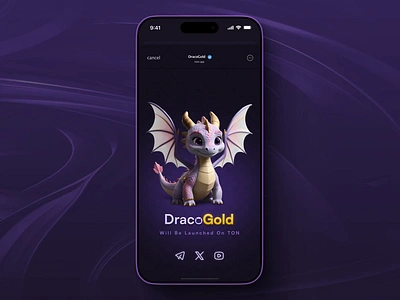 Draco Gold, Telegram Mini App airdrop animation appdesign coin design dragon figma game graphic design minigame mobileapp mobiledesign purple taptoearn telegram mini app telegramairdrop telegramapp telegrambot ui uidesign