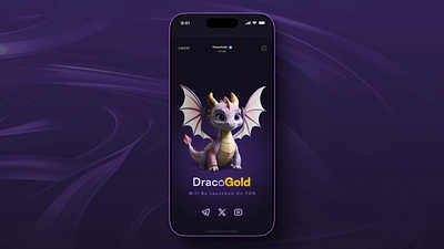 Draco Gold, Telegram Mini App airdrop animation appdesign coin design dragon figma game graphic design minigame mobileapp mobiledesign purple taptoearn telegram mini app telegramairdrop telegramapp telegrambot ui uidesign