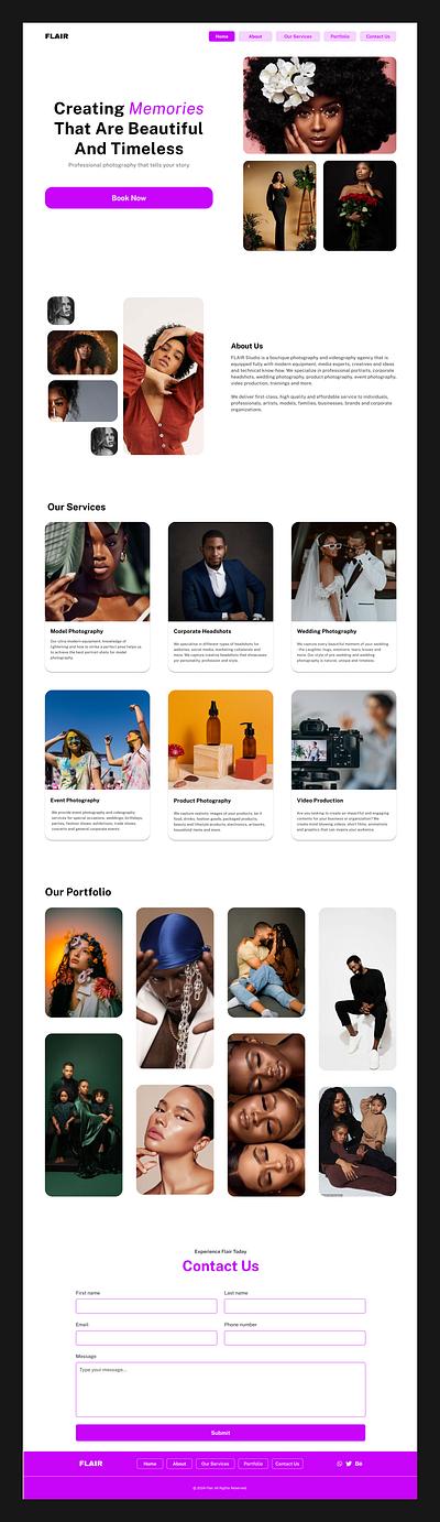 Flair Landing page landing page product design uiux