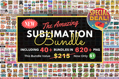 The Amazing PNGs Sublimation Bundle 3d animation app branding design graphic design illustration logo motion graphics typography ui ux vector