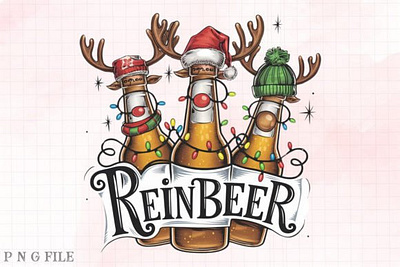 Beer Christmas,Funny Christmas PNG 3d animation app branding design graphic design illustration logo motion graphics typography ui ux vector