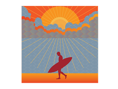 California Wave Art Print graphic design