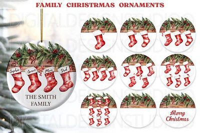 Family Christmas Ornament Png, Christmas 3d animation app branding design graphic design illustration logo motion graphics typography ui ux vector