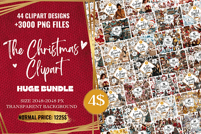 The Christmas Clipart Huge Bundle 3d animation app branding design graphic design illustration logo motion graphics typography ui ux vector