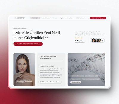 Cellbooster - Pharmaceutical Company Web Design hero landing page ui ux web design wordpress