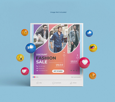 STANDARD SOCIAL MEDIA TEMPLATE advertising branding fashion design fashion sale graphic design illustration marketing post design social media post