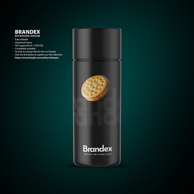 Brandex Biscuits with Vanilla Cream - Packaging Design free download