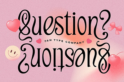 TAN - QUESTION 90s font fun font ligatures pop font retro font tan question vintage font