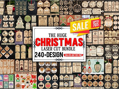 Huge Christmas Laser Cut Bundle 3d animation app branding design graphic design illustration logo motion graphics typography ui ux vector