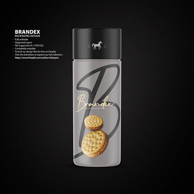 Brandex Biscuits with Vanilla Cream - Packaging Design free download