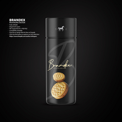 Brandex Biscuits with Vanilla Cream - Packaging Design free download