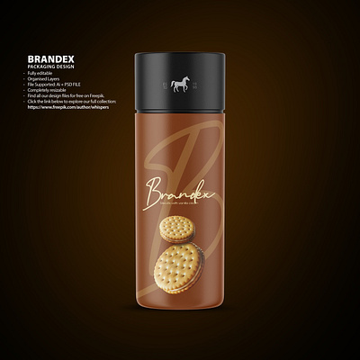 Brandex Biscuits with Vanilla Cream - Packaging Design free download