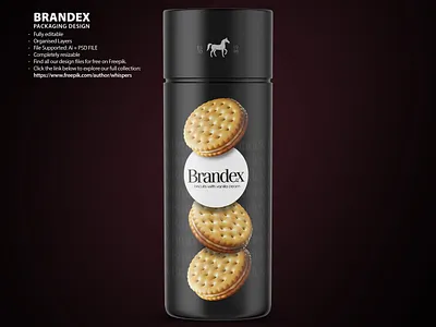 Brandex Biscuits with Vanilla Cream - Packaging Design free download