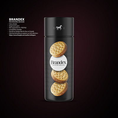 Brandex Biscuits with Vanilla Cream - Packaging Design free download