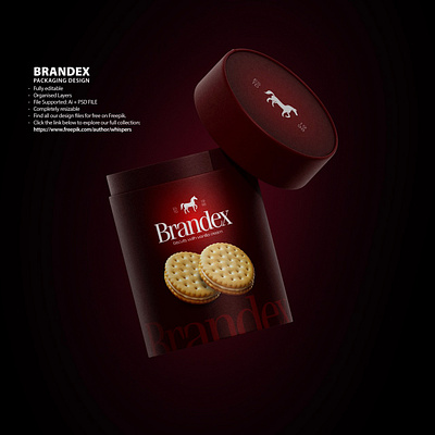 Brandex Biscuits with Vanilla Cream - Packaging Design free download