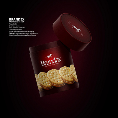 Brandex Biscuits with Vanilla Cream - Packaging Design free download