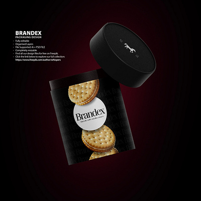 Brandex Biscuits with Vanilla Cream - Packaging Design free download