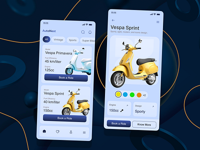 AutoNest - A Sleek UI for a Modern Vehicle Marketplace automotiveapp autotech carenthusiast carrestoration classiccars modernui ui uiuxdesign userexperience vehiclemarketplace vintagetomodern vintagevehicles